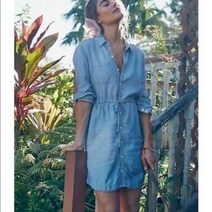 💔SOLD💔Athleta Light Denim Chambray Shirt Dress
